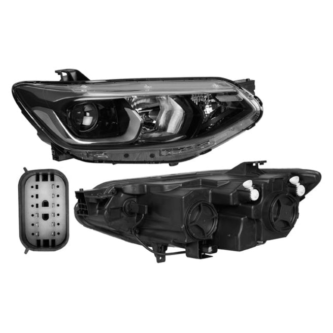 Faro Derecho para Chevrolet Tracker 2021-2024 Halógeno Con motor Fondo cromado Eléctrico