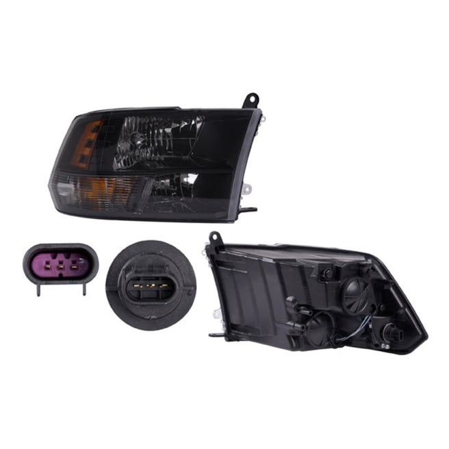 Faro Dg Ram Fondo Negro C/Foco Depo Der P/ Dodge Ram 2013-2018