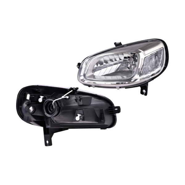 Faro Ft Uno 15-20 Manual Fondo Cromado S/Foco Depo Izq P/ Fiat Uno 2015-2020