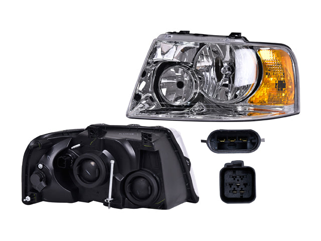 Faro Fd Expedition Fondo Cromado S/Foco Depo Izq P/ Ford Expedition 2003-2006