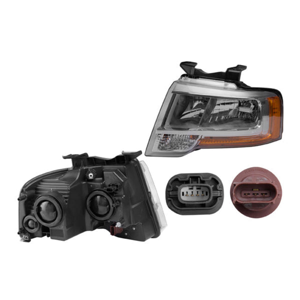 Faro Fd Expedition Fondo Cromado S/Foco Depo Izq P/ Ford Expedition 2015-2017