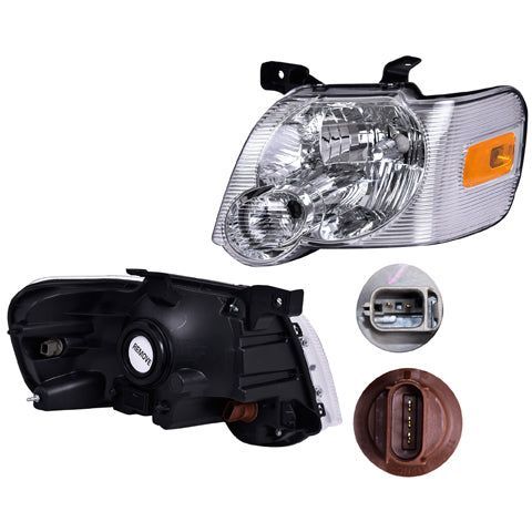 Faro Fd Explorer 06-10 Fondo Cromado S/Foco Depo Izq P/ Ford Explorer 2006-2010