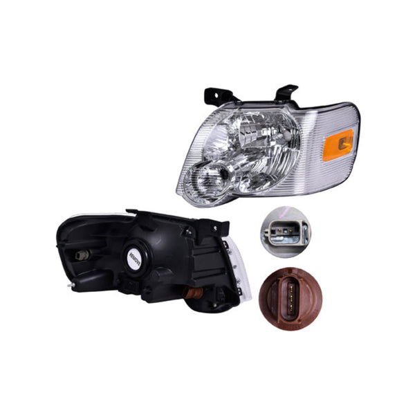 Faro Fd Explorer 06-10 Fondo Cromado S/Foco Depo Izq P/ Ford Explorer 2006-2010
