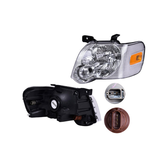 Faro Fd Explorer 06-10 Fondo Cromado S/Foco Depo Izq P/ Ford Explorer 2006-2010