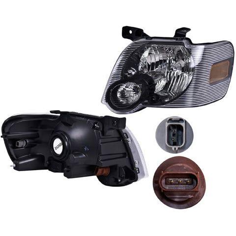 Faro Fd Explorer/Sport Track 06-10 Fondo Negro S/Foco Depo Izq P/ Ford Explorer 2006-2010