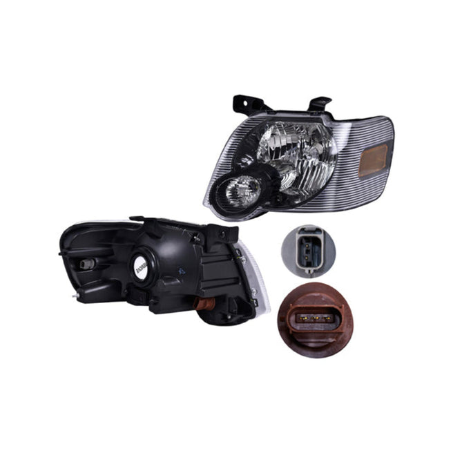 Faro Fd Explorer/Sport Track 06-10 Fondo Negro S/Foco Depo Izq P/ Ford Explorer 2006-2010
