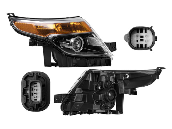 Faro Fd Explorer 11-15 Filo Cromado S/Foco Halogeno Depo Der P/ Ford Explorer 2011-2015