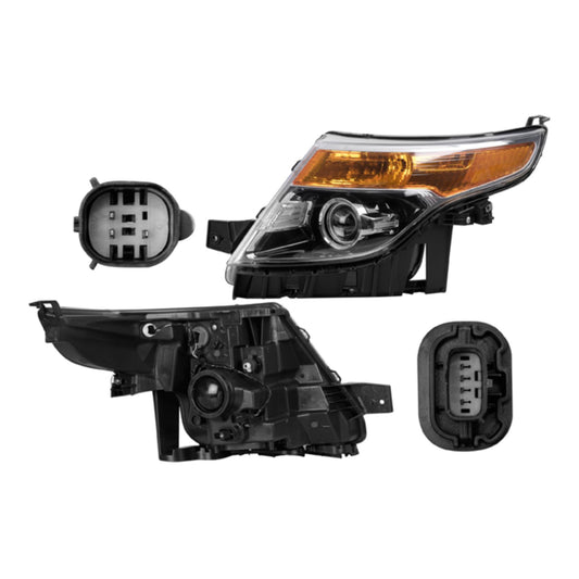 Faro Fd Explorer 11-15 Filo Cromado S/Foco Halogeno Depo Izq P/ Ford Explorer 2011-2015