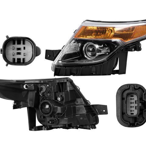 Faro Fd Explorer 11-15 Filo Cromado S/Foco Halogeno Depo Izq P/ Ford Explorer 2011-2015