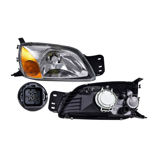 Faro Fd Fiesta 00-02 Electrico C/Motor P/Foco Halogeno C/Base Esquina Ambar S/Foco Depo Der P/ Ford Fiesta 2000-2002