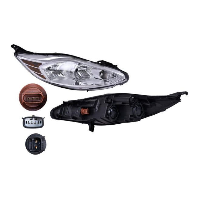 Faro Fd Fiesta 11-13 Fondo Gris S/Foco Depo Der P/ Ford Fiesta 2011-2013