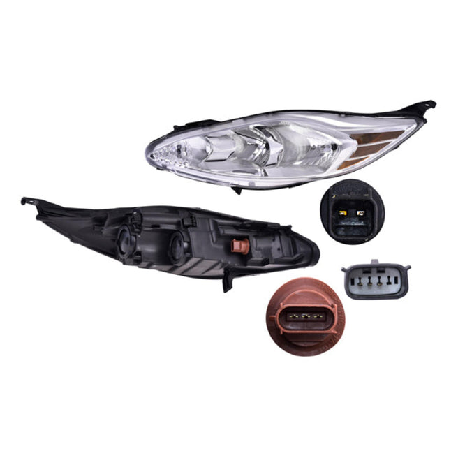 Faro Fd Fiesta 11-13 Fondo Gris S/Foco Depo Izq P/ Ford Fiesta 2011-2013