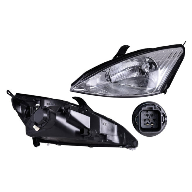 Faro Fd Focus Fondo Cromado S/Foco Depo Izq P/ Ford Focus 2000-2002