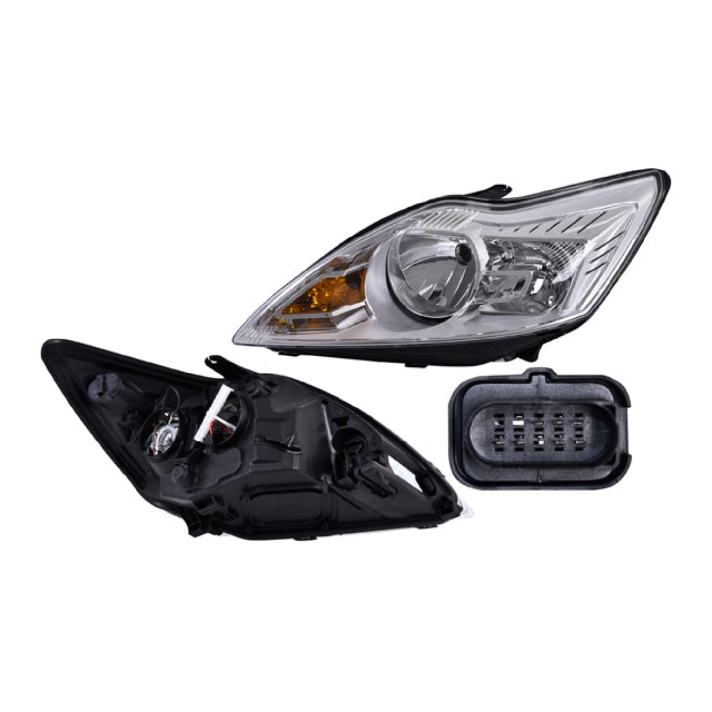 Faro Fd Focus Fondo Cromado Tyc Izq P/ Ford Focus 2009-2011