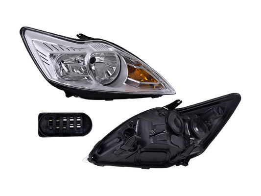 Faro Fd Focus 09-11 Manual Fondo Cromado S Foco Depo Der P/ Ford Focus 2009-2011