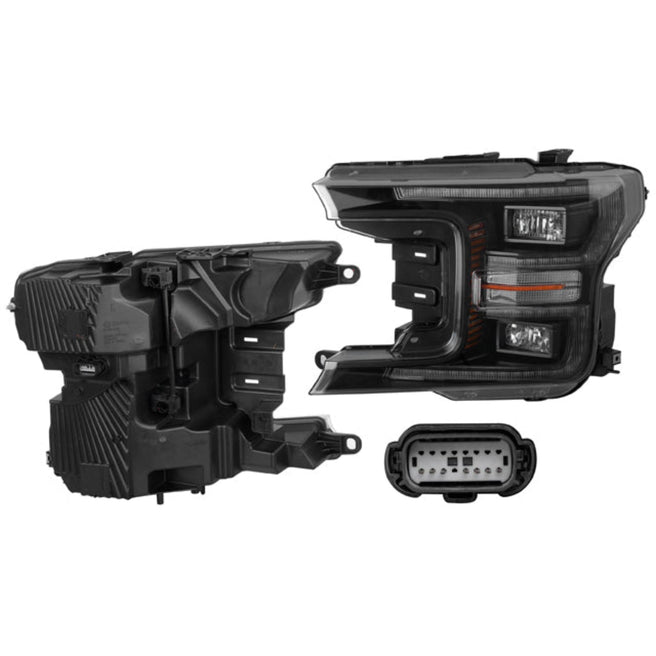 Faro Fd Lobo 18-20 Fondo Negro C/Leds Depo Izq P/ Ford Lobo 2018-2020