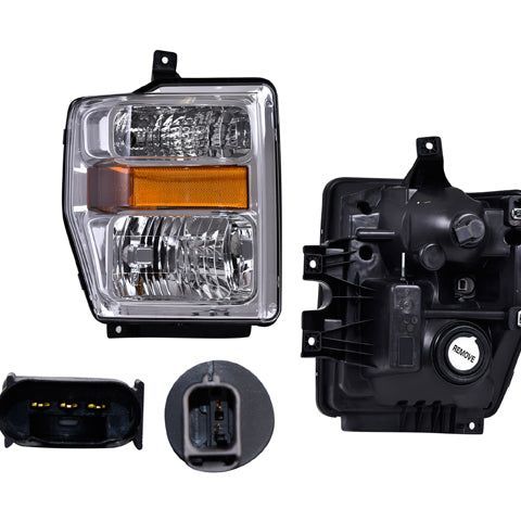 Faro Fd Super Duty Fondo Cromado S/Foco Depo Der P/ Ford Super Duty 2008-2010