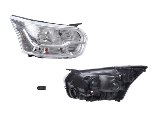 Faro Fd Transit 14-16 Electrico C/Motor Fondo Cromado S/Foco Depo Der P/ Ford Transit 2014-2016