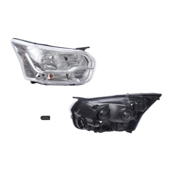 Faro Fd Transit 14-16 Electrico C/Motor Fondo Cromado S/Foco Depo Der P/ Ford Transit 2014-2016