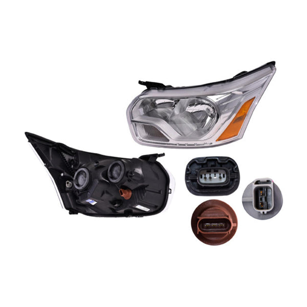 Faro Fd Transit 14-16 Fondo Cromado C/Foco Depo Izq P/ Ford Transit 2014-2016