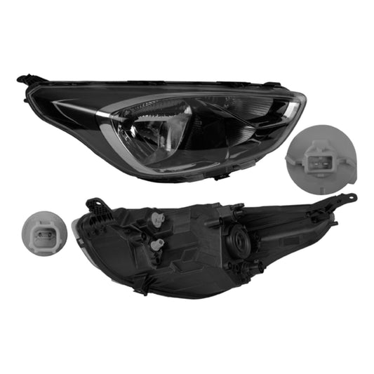 Faro Fd Figo 19-21 Electrico/Manual Filo Cromado S/Foco Depo Der P/ Ford Figo 2019-2021