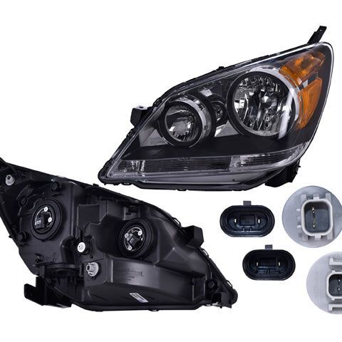 Faro Hd Odyssey 08-10 Fondo Negro C/Foco Depo Izq P/ Honda Odyssey 2008-2010