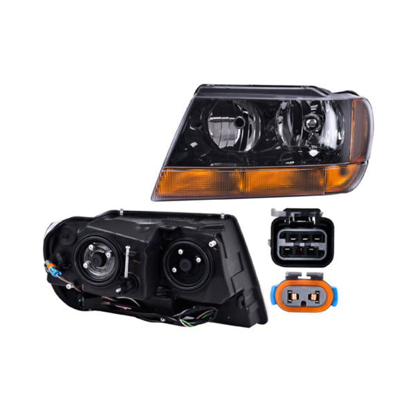 Faro Cuarto Ambar Fondo Negro S/Foco Depo Izquierdo P/ Jeep Grand Cherokee 1999-2004