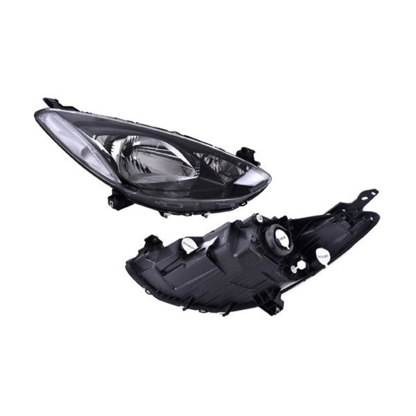 Faro Mz 2 12-15 Manual/Electrico Fondo Negro S/Foco Depo Der P/ Mazda 2 2012-2015