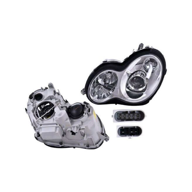 Faro Mc Clase C 03-05 Electrico C/Motor C/Lupa P/Foco Xenon S/Foco Depo Izq Para Mercedes Benz Clase C 2003-2005