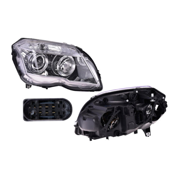 Faro Mc Glk 09-12 Electrico C/Motor Fondo Negro P/Foco Halogeno S/Foco Depo Der P/ Mercedes Benz Glk 2009-2012
