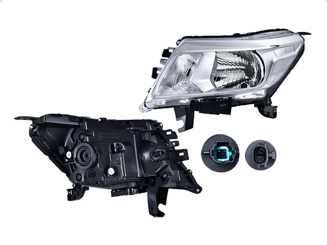 Faro Ns Np300 16-20 Manual/Electrico Fondo Cromado S/Foco Depo Izq P/ Nissan Np300 2016-2020