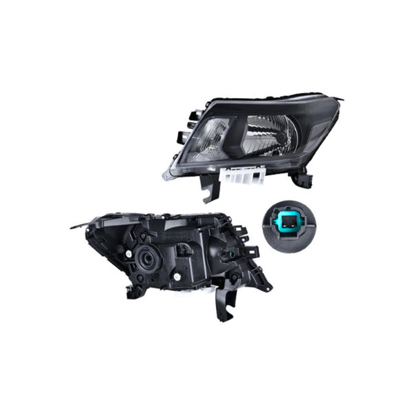 Faro Ns Np300 16-20 Manual/Electrico Fondo Negro S/Foco Depo Izq P/ Nissan Np300 2016-2020
