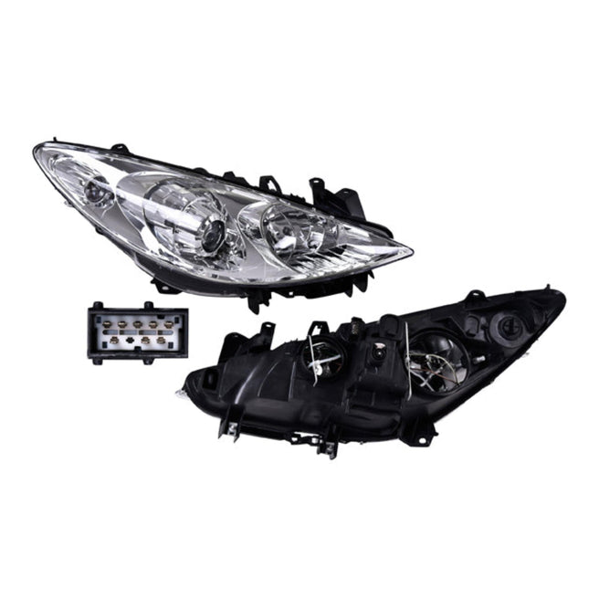 Faro Electrico Con Motor Para Foco Halogeno P/ Peugeot 307 2005-2008