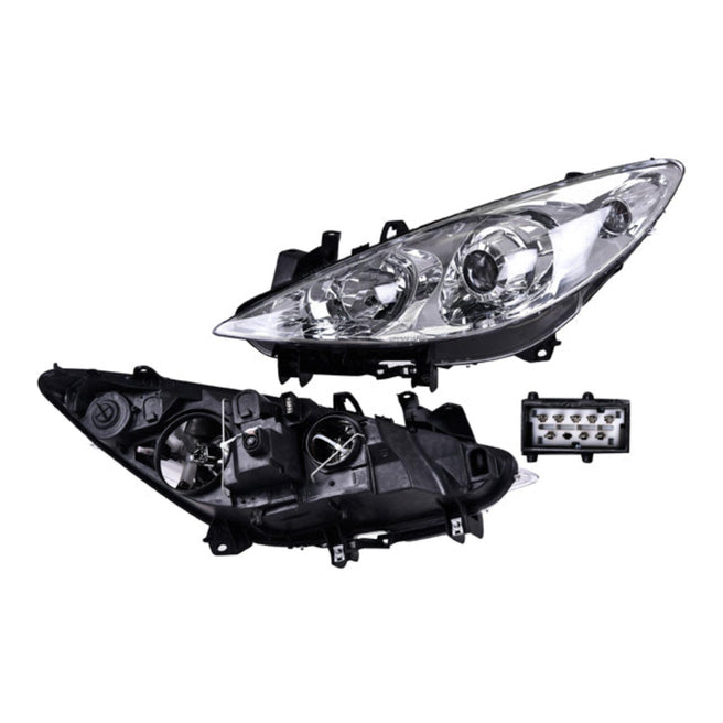 Faro Pg 307 05-08 Electrico C/Motor P/Foco Halogeno S/Foco Depo Izq P/ Peugeot 307 2005-2008