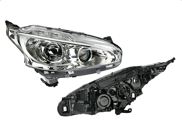 Faro Pg 208 13-16 Electrico S/Motor C/Lupa P/Foco Halogeno C/Leds S/Foco P/ Peugeot 208 2013-2016
