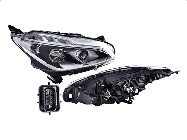 Faro Pg 208 17-21 Electrico C/Lupa P/Foco Halogeno C/Leds S/Foco Depo Der P/ Peugeot 208 2017-2021
