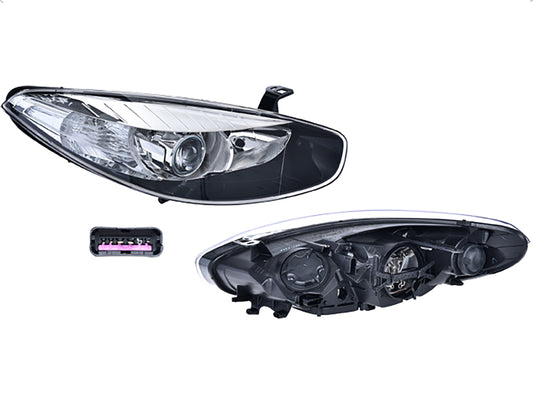 Faro Rn Fluence 13-18 Electrico Fondo Negro P/Foco Xenon S/Foco Depo Der P/ Renault Fluence 2013-2018