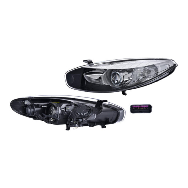 Faro Rn Fluence 13-18 Electrico Fondo Negro P/Foco Xenon S/Foco Depo Izq P/ Renault Fluence 2013-2018