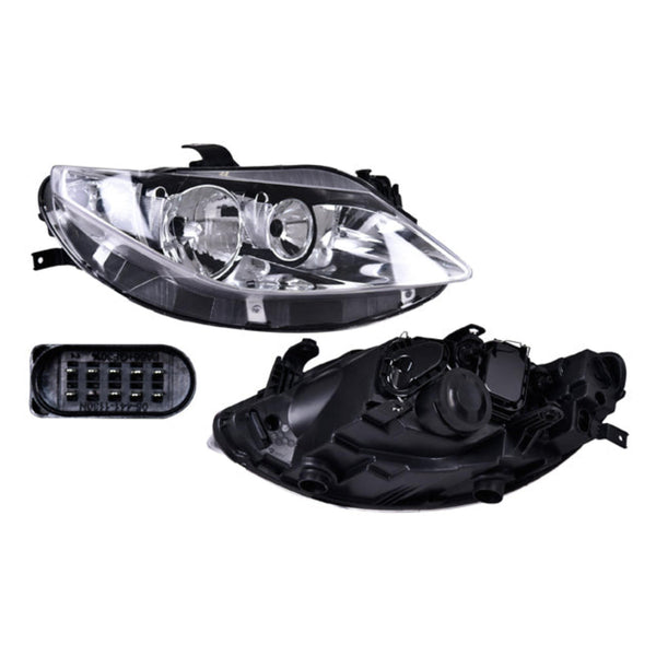 Faro St Ibiza 10-12 Electrico Doble As Fondo Cromado S Foco Depo Der P/ Seat Ibiza 2010-2012