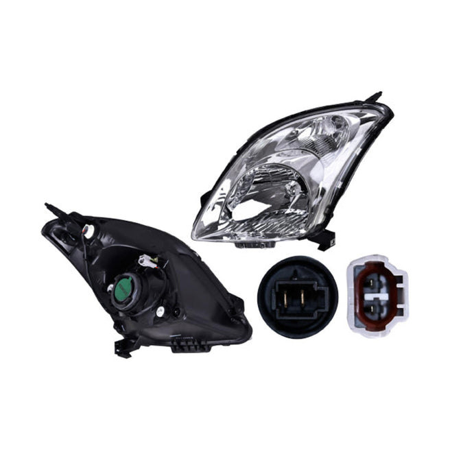 Faro Sz Swift 07-11 Manual Fondo Cromado P/Foco Halogeno S/Foco Depo Izq P/ Suzuki Swift 2007-2011