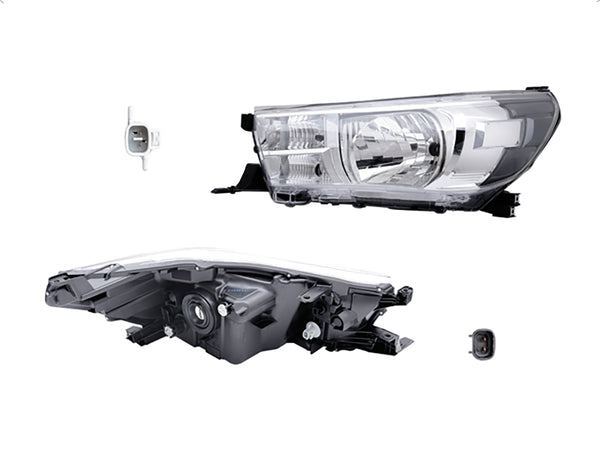 Faro Ty Hilu X 16-24 Manual P/Foco Halogeno S/Foco Depo Izq P/ Toyota Hilux 2016-2024
