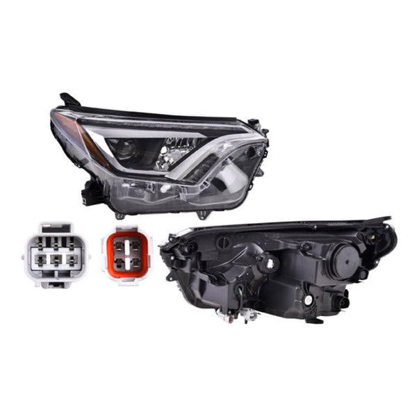Faro Ty Rav 4 16-18 C/Leds S/Foco Depo Der P/ Toyota Rav 4 2016-2018
