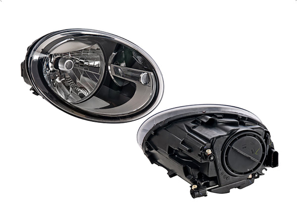 Faro Vw Beetle Electrico C/Motor Fondo Negro P/Foco Halogeno S/Foco Depo Der P/ Volkswagen Beetle 2012-2016