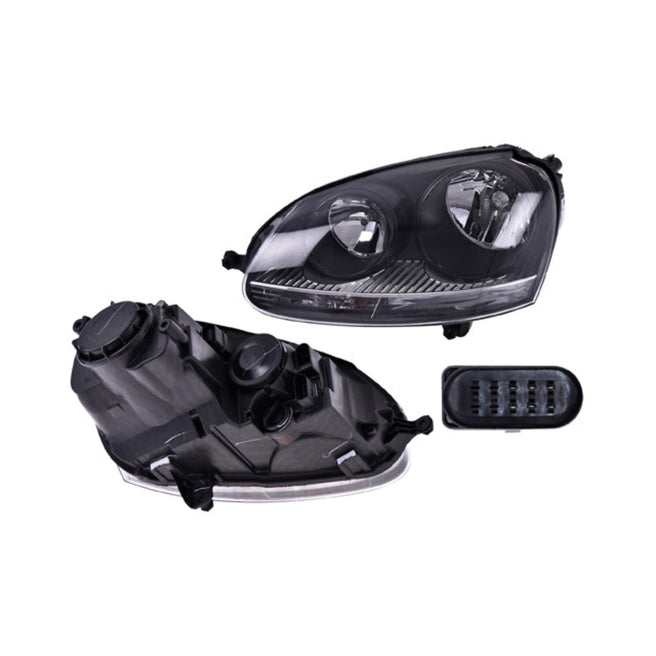 Faro Vw Bora 05-10 Gli Fondo Negro C/Foco Hella Izq P/ Volkswagen Bora 2005-2010