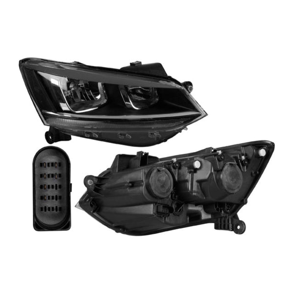 Faro Vw Crossfox 16-17 Fondo Cromado Tyc Der P/ Volkswagen Crossfox 2015-2016