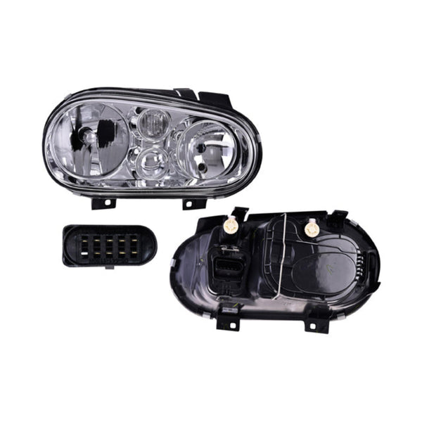 Faro Vw Golf 00-07 Electrico C/Base P/Foco Halogeno S/Faro De Niebla S/Foco Depo Der P/ Volkswagen Golf 2000-2007