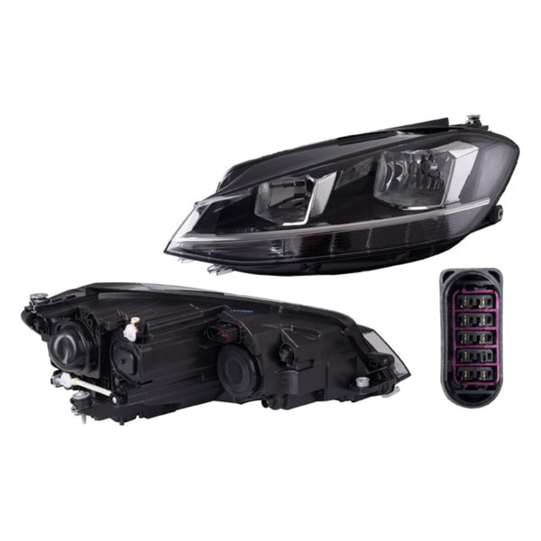 Faro Vw Golf Electrico C/Motor C/Leds P/Foco Halogeno Depo Izq P/ Volkswagen Golf 2018-2020