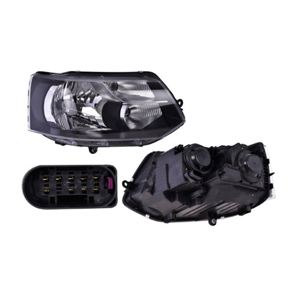 Faro Vw Transporter 10-15 Electrico C/Motor Un As P/Foco Halogeno S/Foco Depo Der P/ Volkswagen Transporter 2010-2015