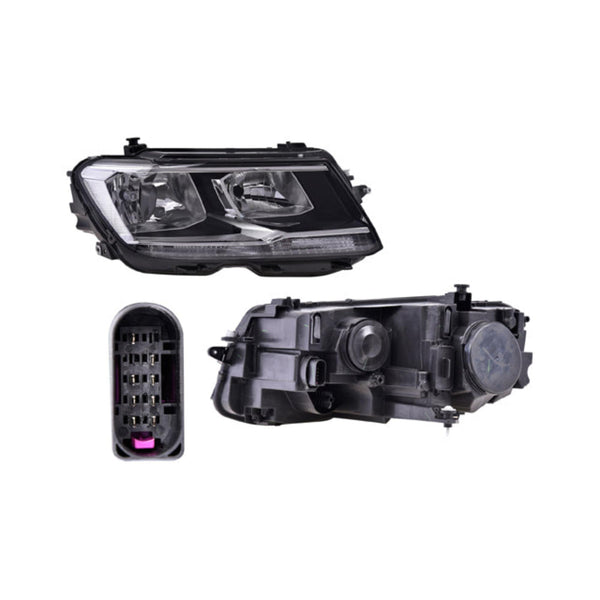 Faro Vw Tiguan 18-21 Europeo Electrico C/Motor 8 Pines S/Foco Depo Der P/ Volkswagen Tiguan 2018-2021