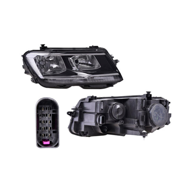 Faro Vw Tiguan 18-21 Europeo Electrico C/Motor 8 Pines S/Foco Depo Der P/ Volkswagen Tiguan 2018-2021